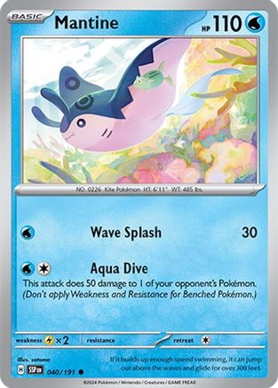 Mantine (040/191) [SV08 Surging Sparks] Reverse Holofoil - Common