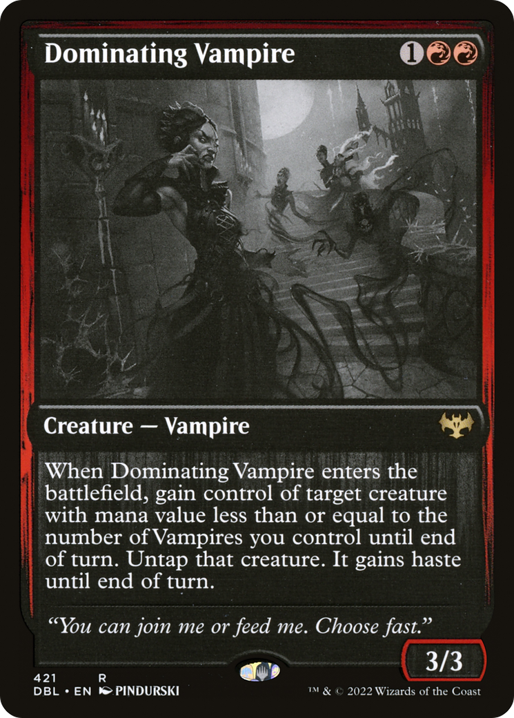 Dominating Vampire (DBL-421) [Innistrad: Double Feature] Foil