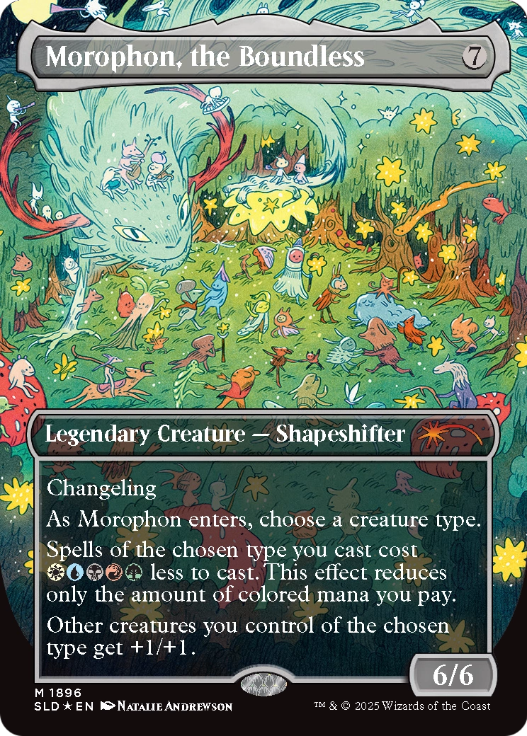 Morophon, the Boundless (Double Rainbow Foil) (SLD-1896) (Borderless) [Secret Lair Drop] Foil
