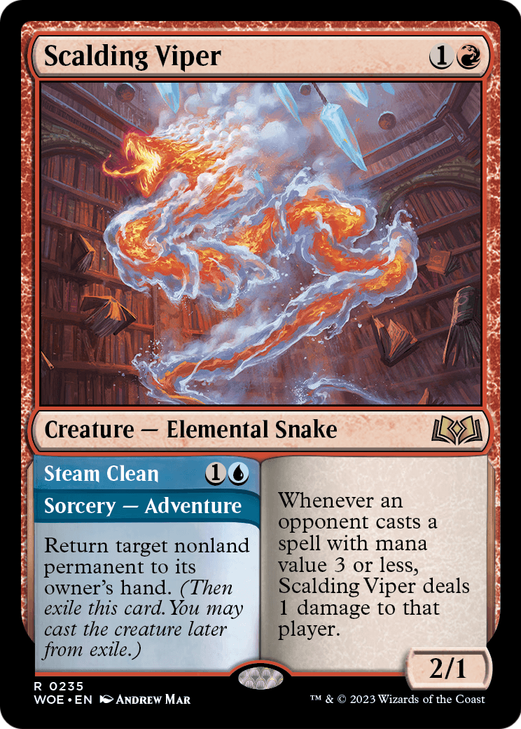 Scalding Viper (WOE-235) [Wilds of Eldraine]
