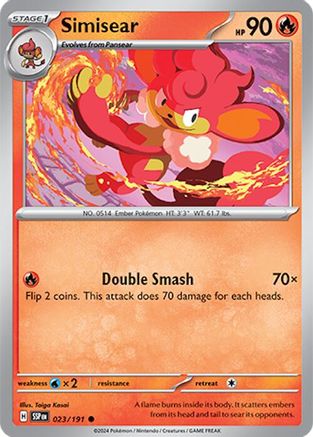 Simisear (023/191) [SV08 Surging Sparks] Reverse Holofoil - Common