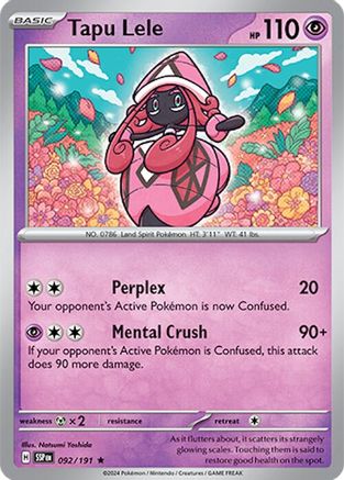Tapu Lele (092/191) [SV08 Surging Sparks] Reverse Holofoil - Rare