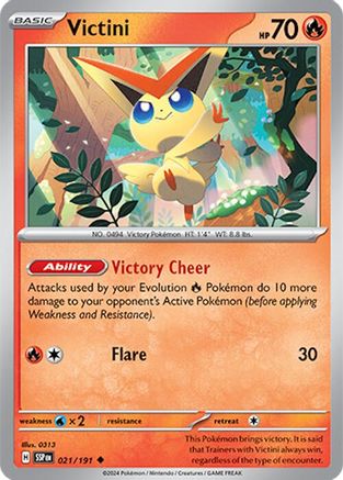 Victini (021/191) [SV08 Surging Sparks] Reverse Holofoil - Uncommon