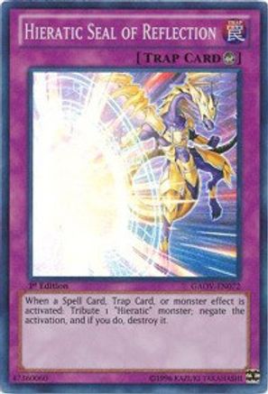 Hieratic Seal of Reflection (Super Rare) (GAOV-EN072) - Galactic Overlord Unlimited
