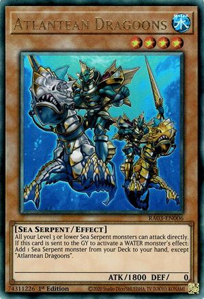 Atlantean Dragoons (Prismatic Ultimate Rare) (RA03-EN006) - Quarter Century Bonanza 1st Edition