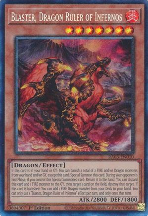 Blaster, Dragon Ruler of Infernos (Prismatic Collector's Rare) (RA03-EN010) - Quarter Century Bonanza 1st Edition