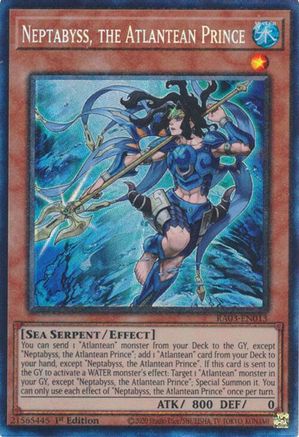 Neptabyss, the Atlantean Prince (Prismatic Collector's Rare) (RA03-EN013) - Quarter Century Bonanza 1st Edition