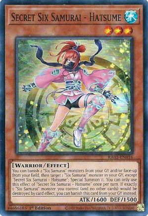 Secret Six Samurai - Hatsume (Super Rare) (RA03-EN016) - Quarter Century Bonanza 1st Edition