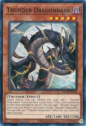 Thunder Dragondark (Super Rare) (RA03-EN018) - Quarter Century Bonanza 1st Edition