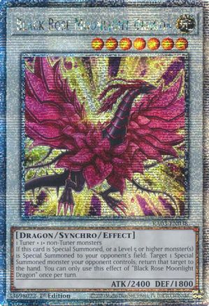 Black Rose Moonlight Dragon (Quarter Century Secret Rare) (RA03-EN038) - Quarter Century Bonanza 1st Edition