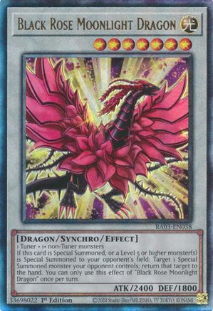 Black Rose Moonlight Dragon (Prismatic Ultimate Rare) (RA03-EN038) - Quarter Century Bonanza 1st Edition