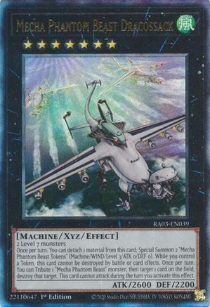 Mecha Phantom Beast Dracossack (Prismatic Ultimate Rare) (RA03-EN039) - Quarter Century Bonanza 1st Edition