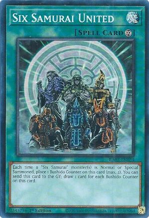 Six Samurai United (Super Rare) (RA03-EN054) - Quarter Century Bonanza 1st Edition