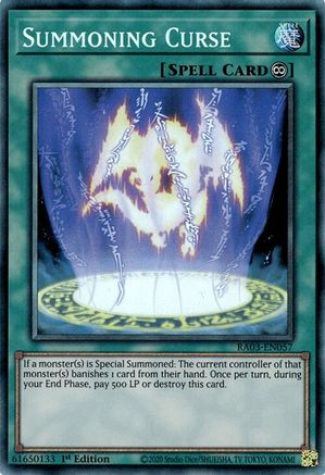 Summoning Curse (Prismatic Collector's Rare) (RA03-EN057) - Quarter Century Bonanza 1st Edition