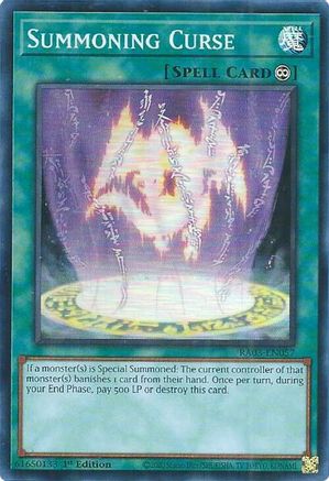 Summoning Curse (Super Rare) (RA03-EN057) - Quarter Century Bonanza 1st Edition