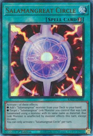 Salamangreat Circle (Prismatic Ultimate Rare) (RA03-EN066) - Quarter Century Bonanza 1st Edition