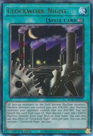Clockwork Night (Prismatic Ultimate Rare) (RA03-EN071) - Quarter Century Bonanza 1st Edition