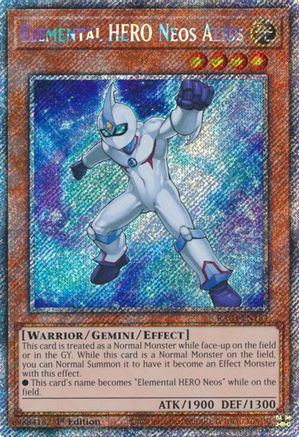Elemental HERO Neos Alius (Platinum Secret Rare) (RA03-EN184) - Quarter Century Bonanza 1st Edition