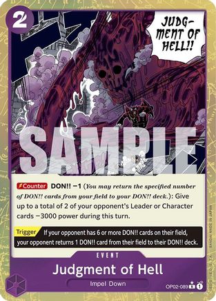 Judgment of Hell (Textured Foil) (OP02-089) - Premium Booster -The Best- Foil
