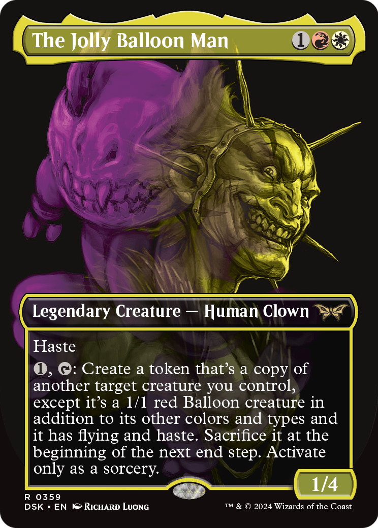 The Jolly Balloon Man (Showcase) (DSK-359) (Borderless) [Duskmourn: House of Horror] Foil