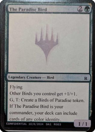 The Paradise Bird [Un-Known Event Playtest Cards]
