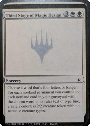 Third Stage of Magic Design [Un-Known Event Playtest Cards]