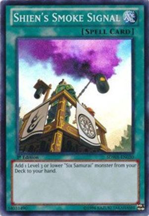 Shien's Smoke Signal (Super Rare) (SDWA-EN030) - Structure Deck: Samurai Warlords 1st Edition