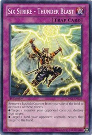 Six Strike - Thunder Blast (Common) (SDWA-EN039) - Structure Deck: Samurai Warlords 1st Edition