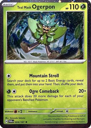 Teal Mask Ogerpon (Cosmos Holo) (024/167) [Miscellaneous Cards & Products] Holofoil - Promo