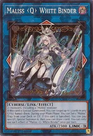 Maliss Q White Binder (Super Rare) (CRBR-EN019) - Crossover Breakers 1st Edition