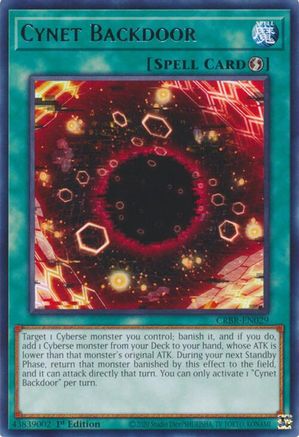 Cynet Backdoor (Rare) (CRBR-EN029) - Crossover Breakers 1st Edition