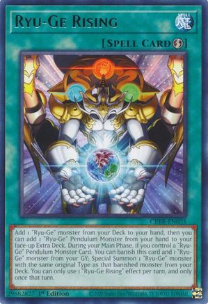 Ryu-Ge Rising (Rare) (CRBR-EN035) - Crossover Breakers 1st Edition