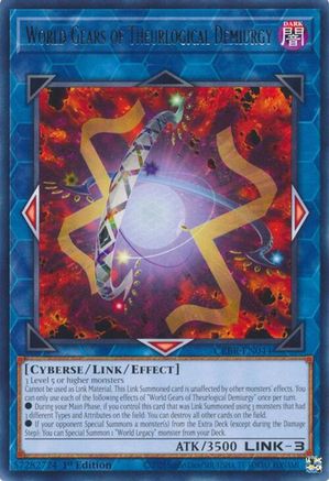 World Gears of Theurlogical Demiurgy (Rare) (CRBR-EN044) - Crossover Breakers 1st Edition