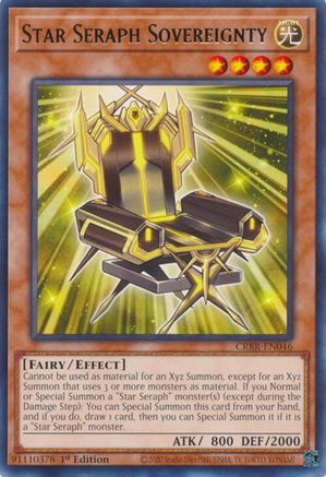 Star Seraph Sovereignty (Rare) (CRBR-EN046) - Crossover Breakers 1st Edition