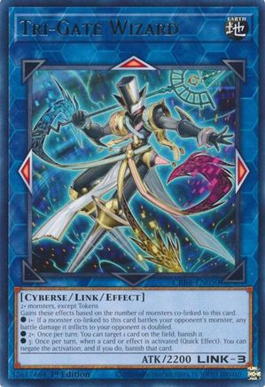 Tri-Gate Wizard (Rare) (CRBR-EN050) - Crossover Breakers 1st Edition