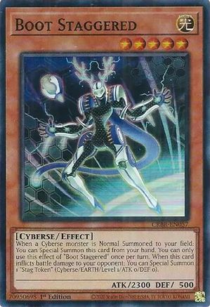 Boot Staggered (Super Rare) (CRBR-EN057) - Crossover Breakers 1st Edition