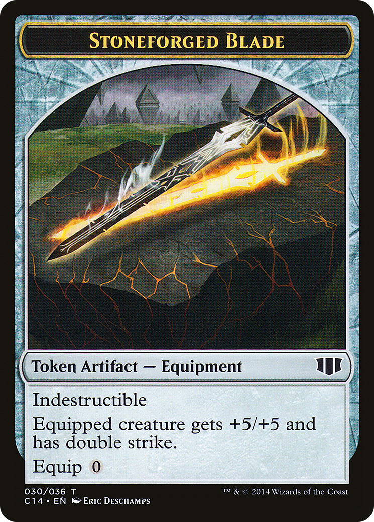 Stoneforged Blade // Germ Double-sided Token (C14-30 // 14) [Commander 2014 Tokens]