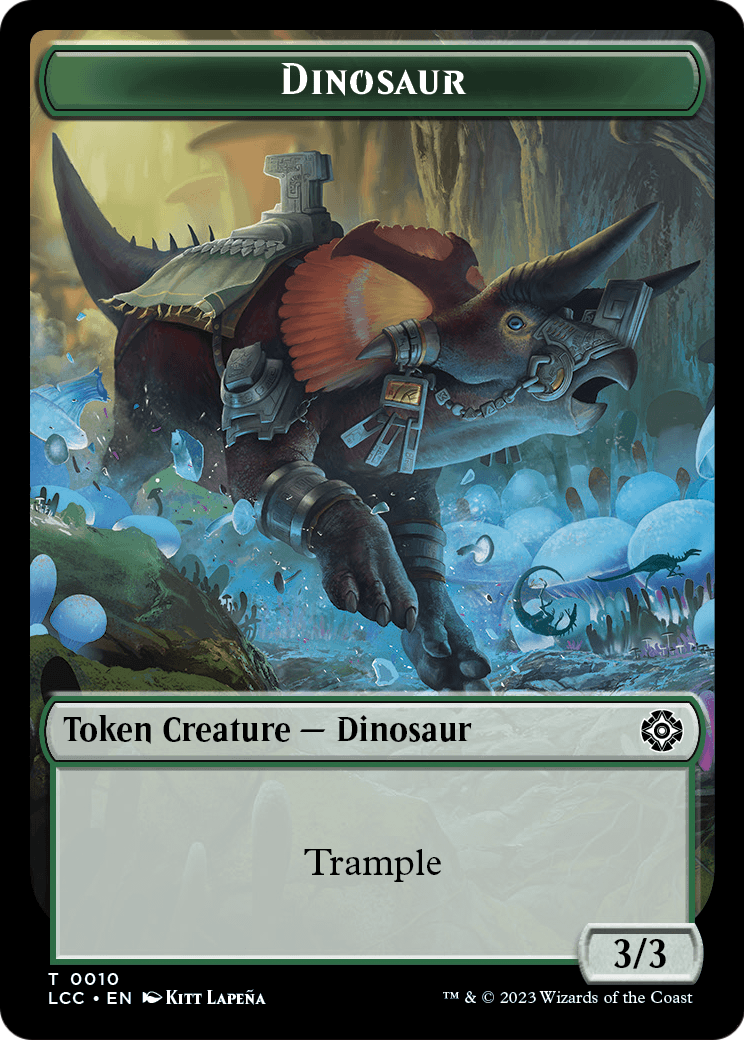 Dinosaur (TLCC-010) [The Lost Caverns of Ixalan Commander Tokens]