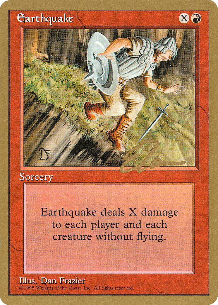 Earthquake - 1996 Eric Tam (4ED) [Pro Tour Collector Set]