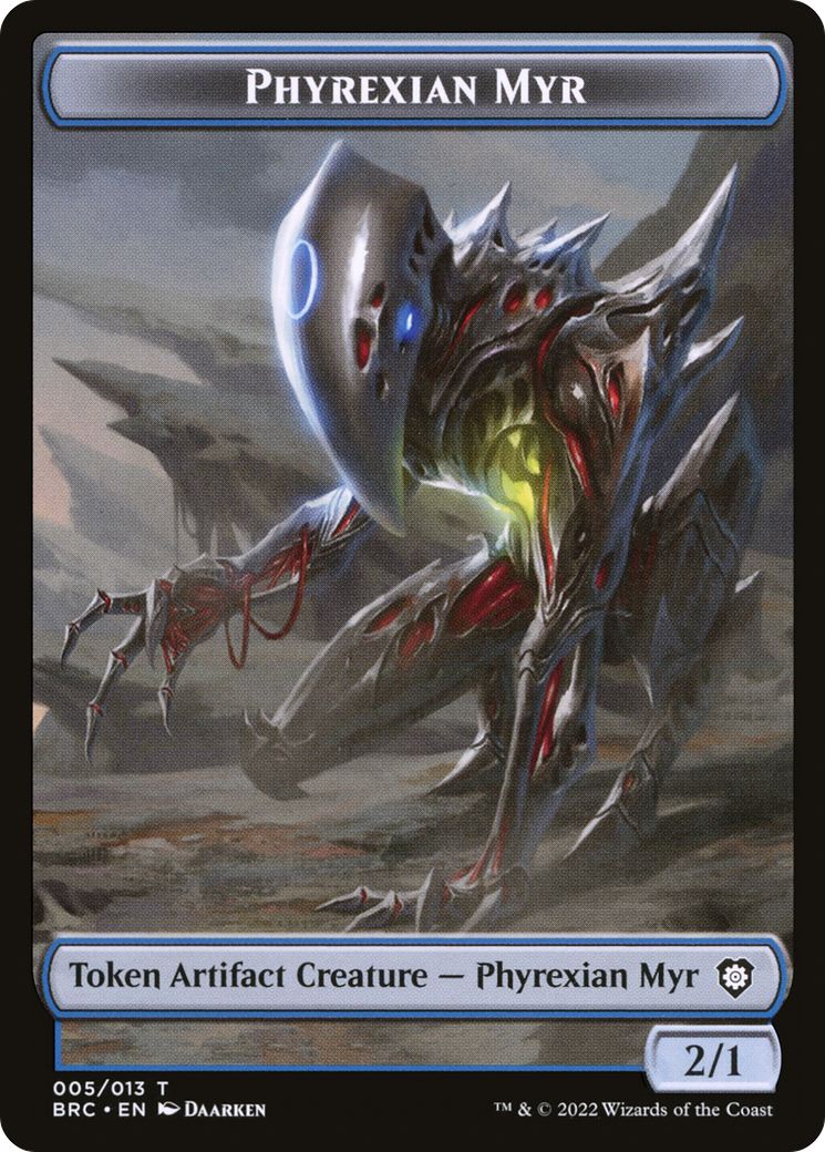 Phyrexian Myr (TBRC-005) [The Brothers' War Commander Tokens] Foil