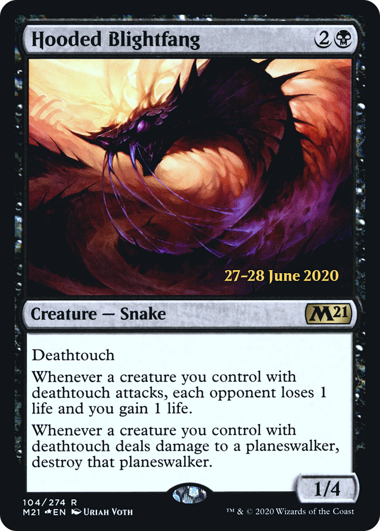 Hooded Blightfang (PRE-104) [Core Set 2021 Promos] Foil