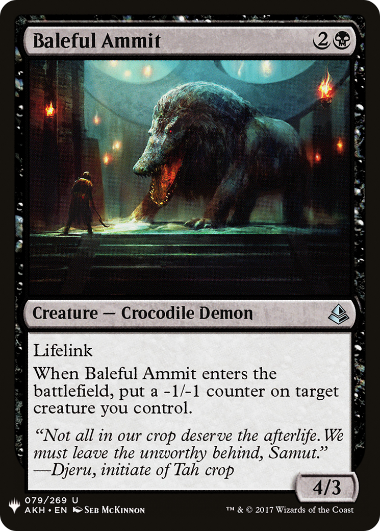 Baleful Ammit (LIST-079) [The List]