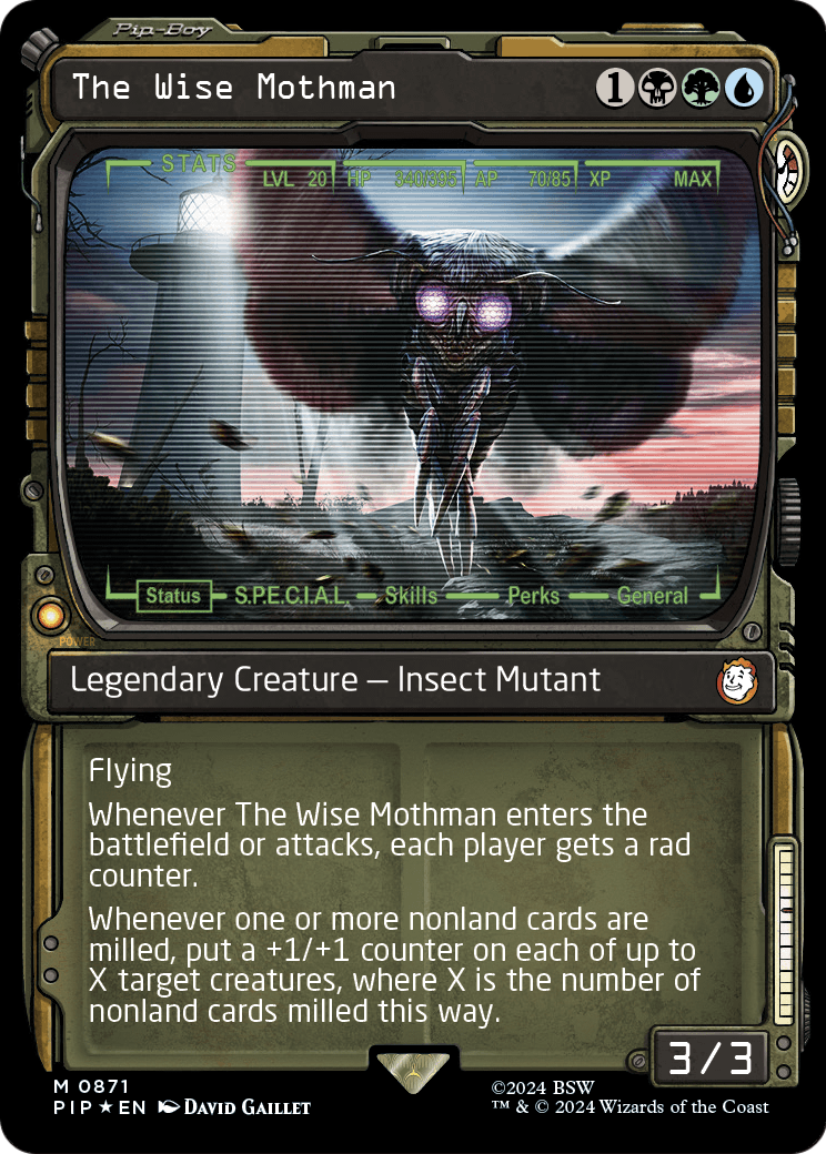 The Wise Mothman (Showcase) (Surge Foil) (PIP-871) [Fallout] Foil