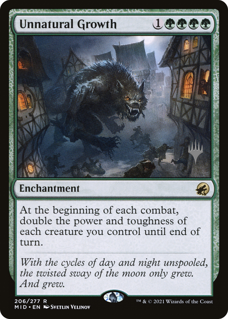 Unnatural Growth (PPMID-206) [Promo Pack: Innistrad: Midnight Hunt Promos]