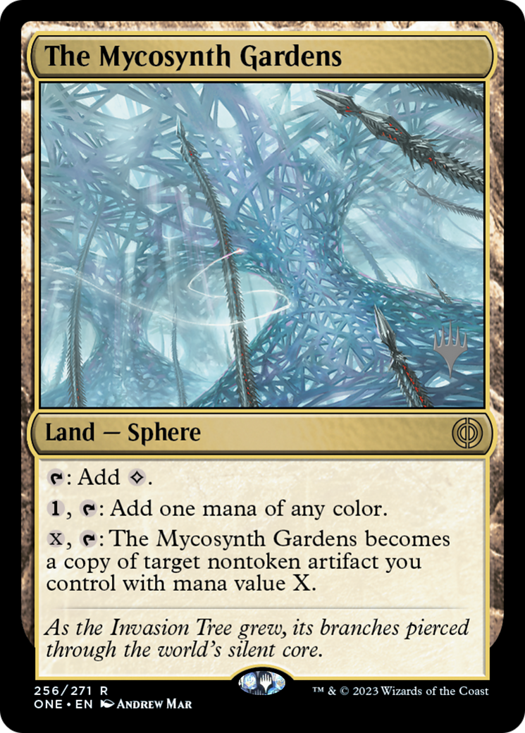 The Mycosynth Gardens (PPONE-256) [Promo Pack: Phyrexia: All Will Be One Promos]