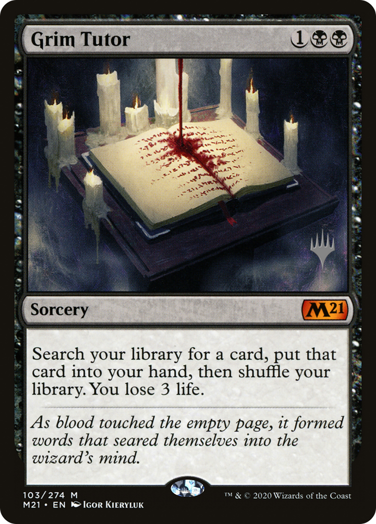 Grim Tutor (PPM21-103) [Promo Pack: Core Set 2021 Promos] Foil