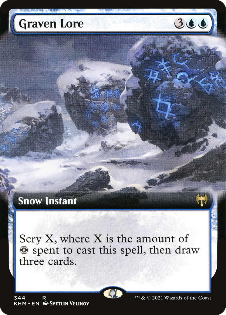 Graven Lore (Extended Art) (KHM-344) [Kaldheim] Foil