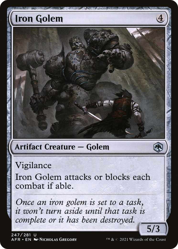 Iron Golem - Foil [Adventures in the Forgotten Realms]