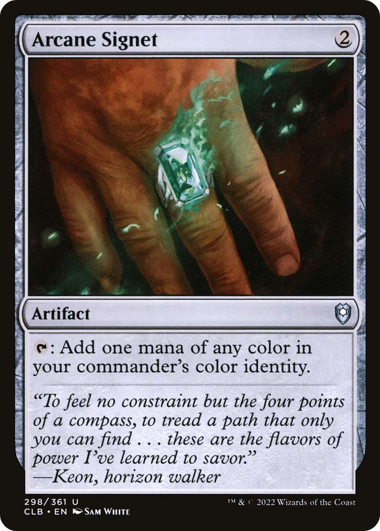 Arcane Signet (CLB-298) [Commander Legends: Battle for Baldur's Gate] Foil