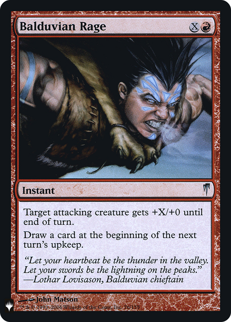 Balduvian Rage (LIST-076) [The List] Foil